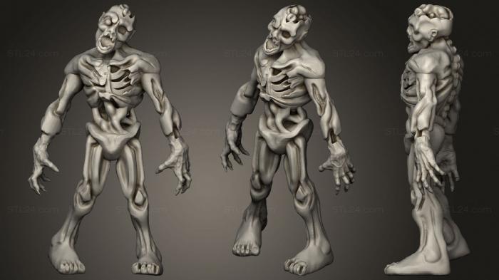 Figurines heroes, monsters and demons (Zombie1, STKM_3923) 3D models for cnc
